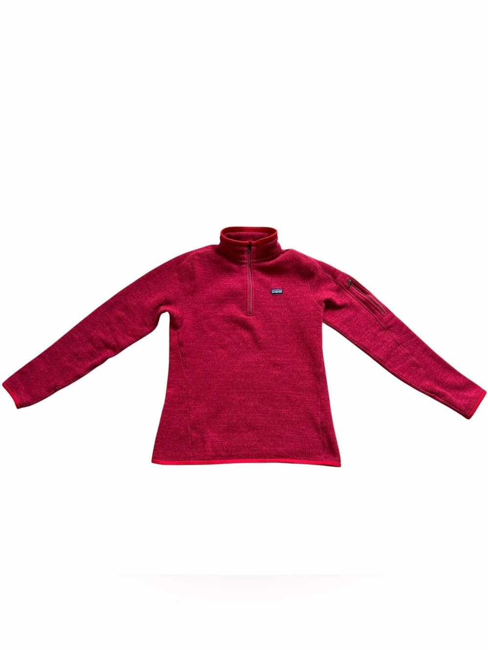 Patagonia Women’s Better Sweater 1/4 Zip Size Medium Red Fleece Outdoor Hiking